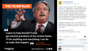 United We Dream, a pro-illegal advocacy group, regularly uses racist rhetoric to target Hispanics who do not toe the party line.